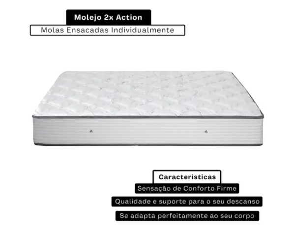 COLCHÃO DOSS MOLAS ENSACADAS 96X203X30 - Imagem 2